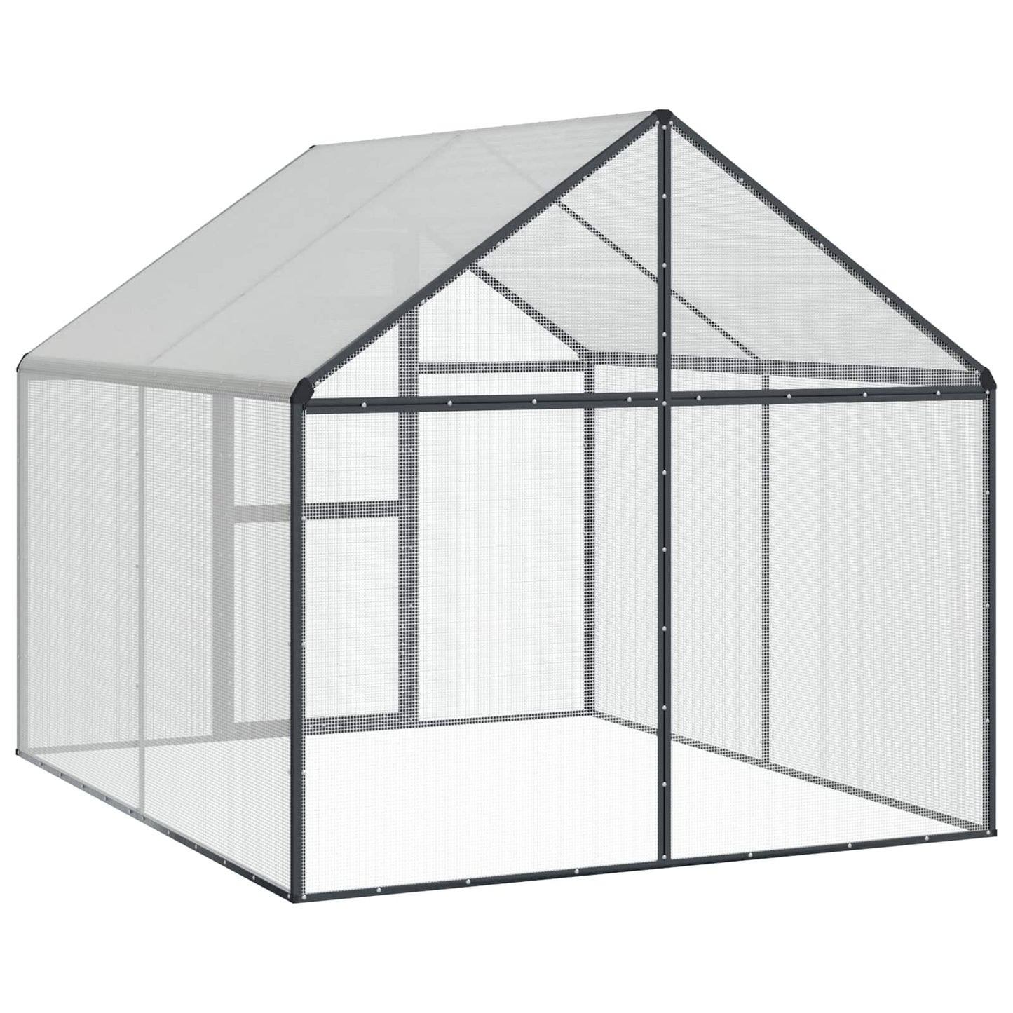 vidaXL Κλουβί Πουλιών Ανθρακί 181,5 x 221 x 173,5 εκ
