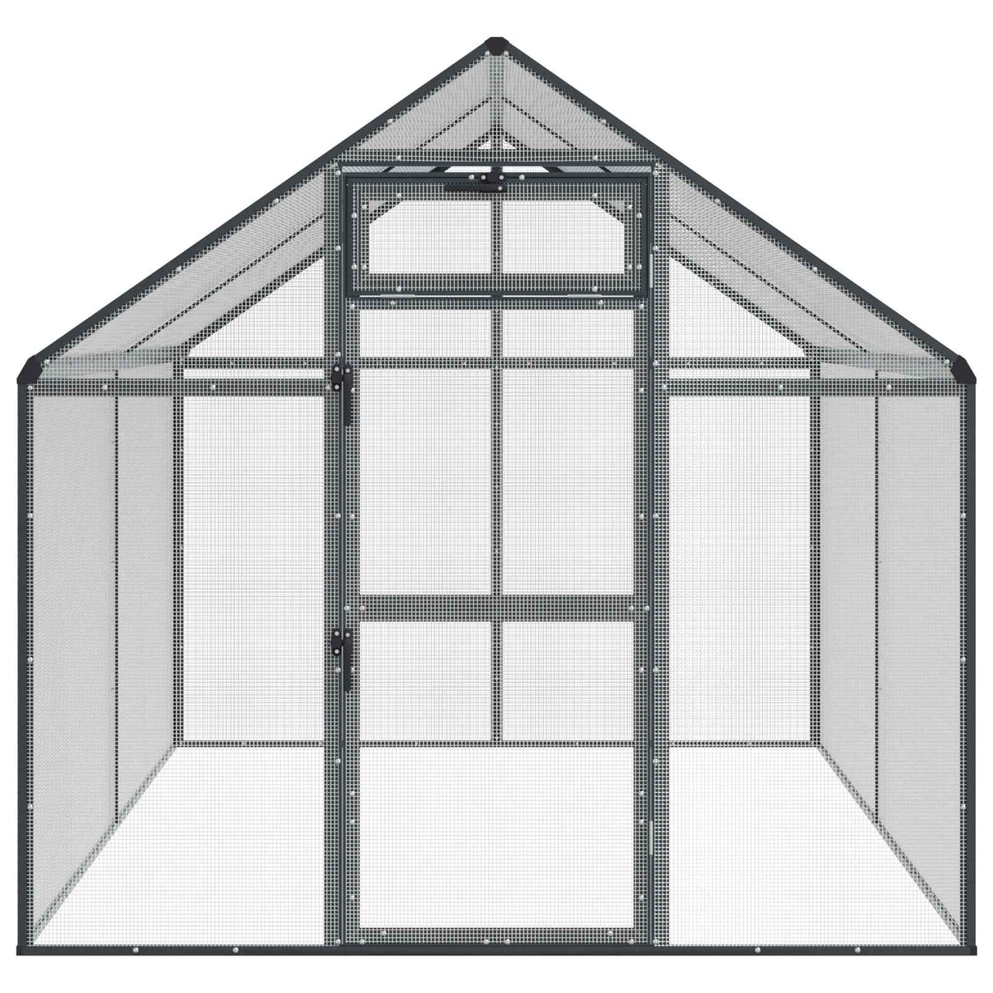 vidaXL Κλουβί Πουλιών Ανθρακί 181,5 x 221 x 173,5 εκ