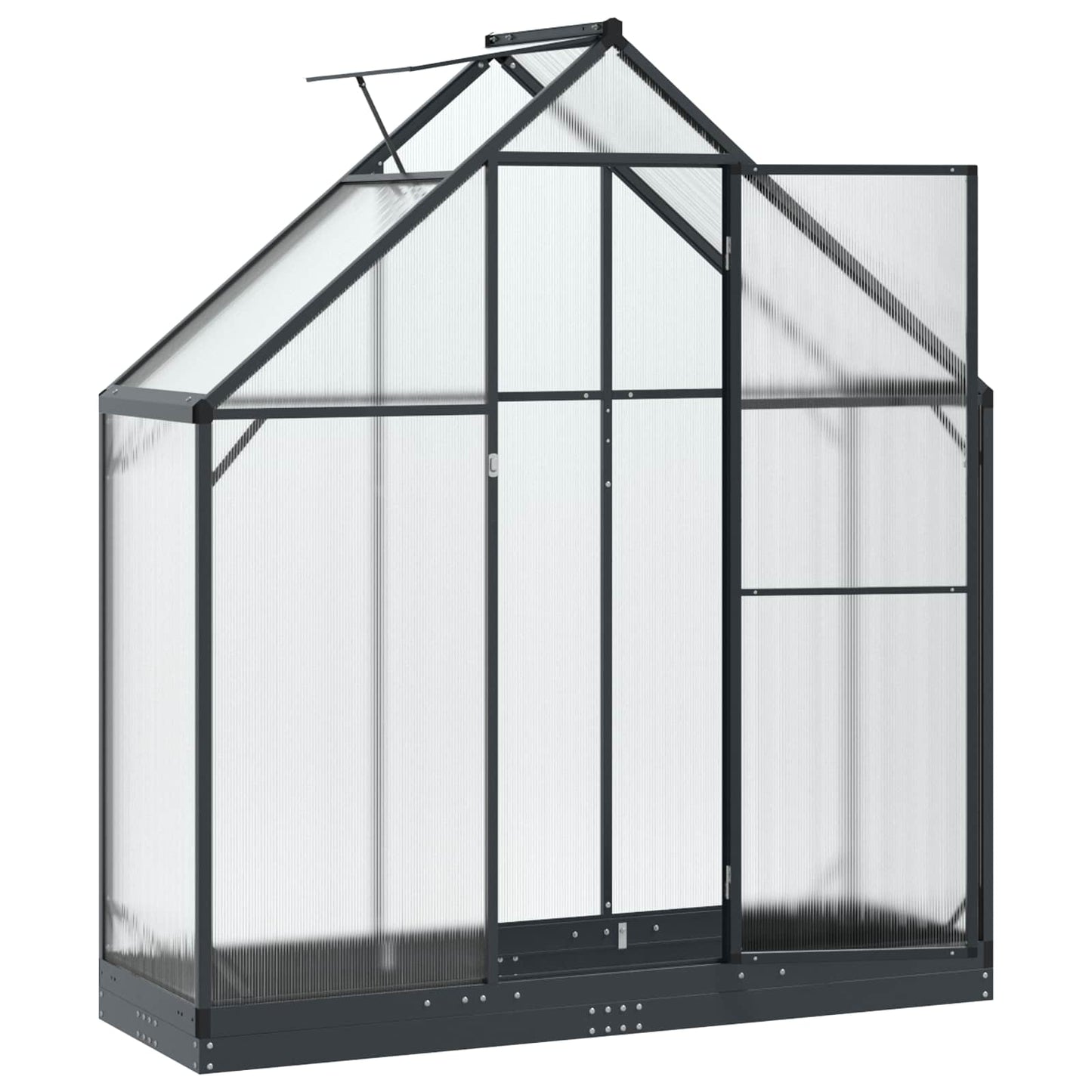 vidaXL Θερμοκήπιο Κήπου με πόρτα Ανθρακί 183,5 x 63,5 x 207 εκ.