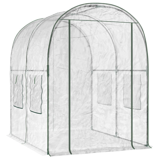vidaXL Θερμοκήπιο με σκελετό 160 x 200 x 192,5 εκ. PVC Διαφανές