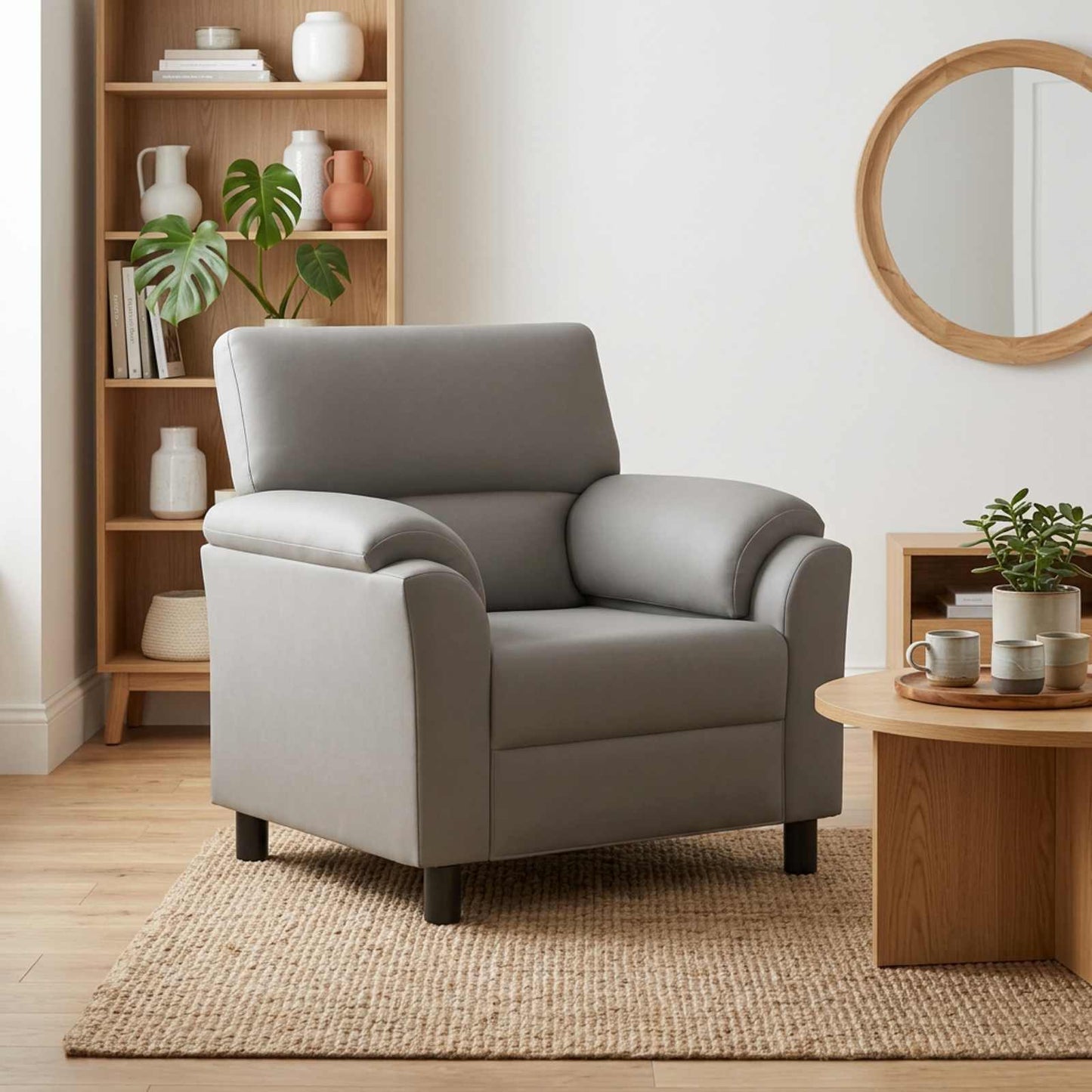 vidaXL Καναπές Ανοιχτό γκρι 94 x 85 x 93 εκ Βελούδο