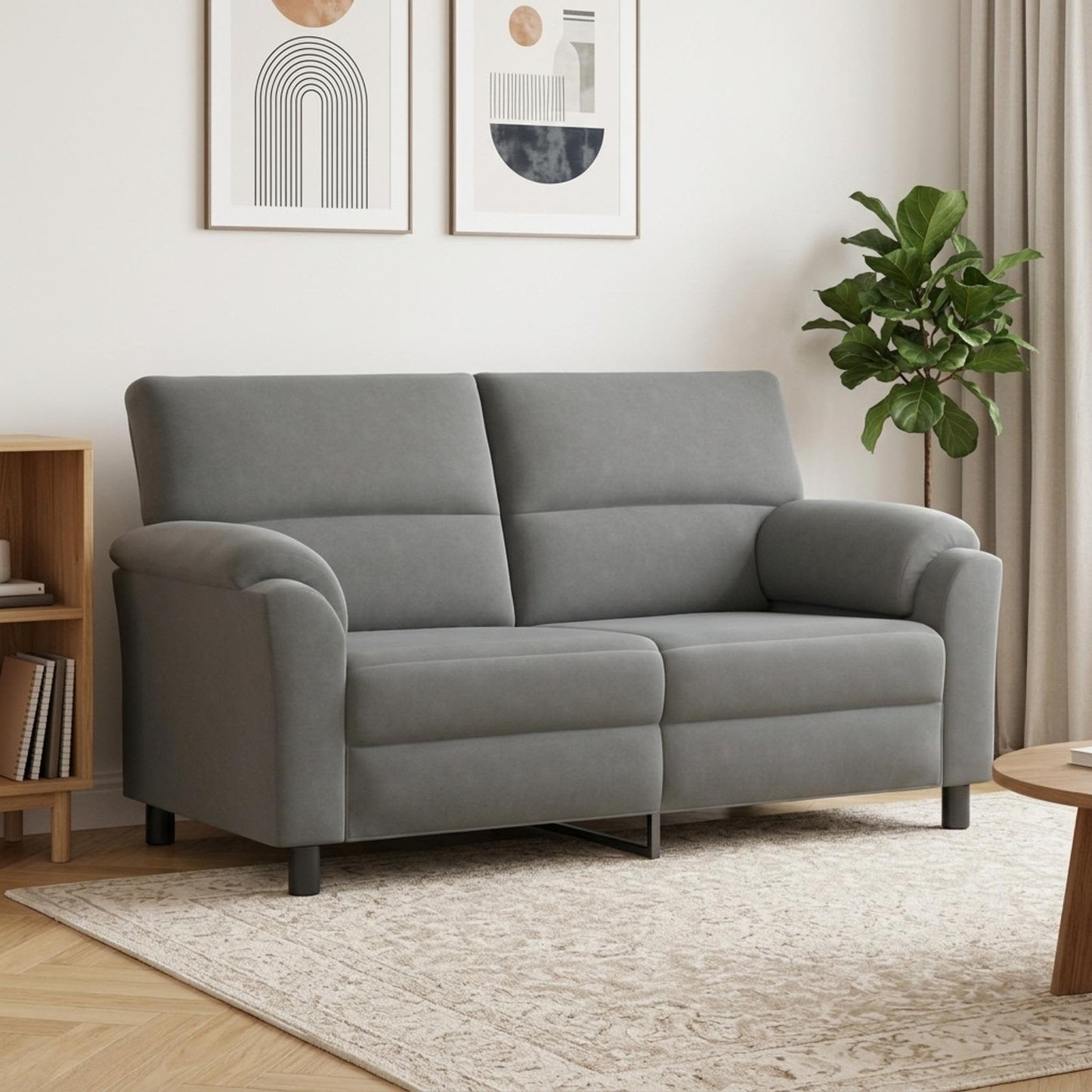 vidaXL Καναπές Σκούρο Γκρι 174 x 85 x 93 εκ Βελούδο