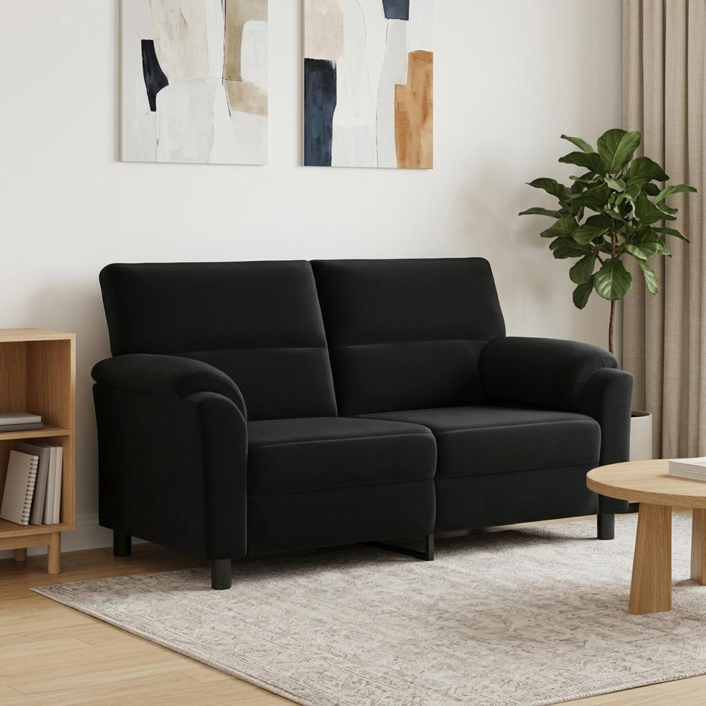 vidaXL Καναπές Μαύρο 174 x 85 x 93 εκ Βελούδο