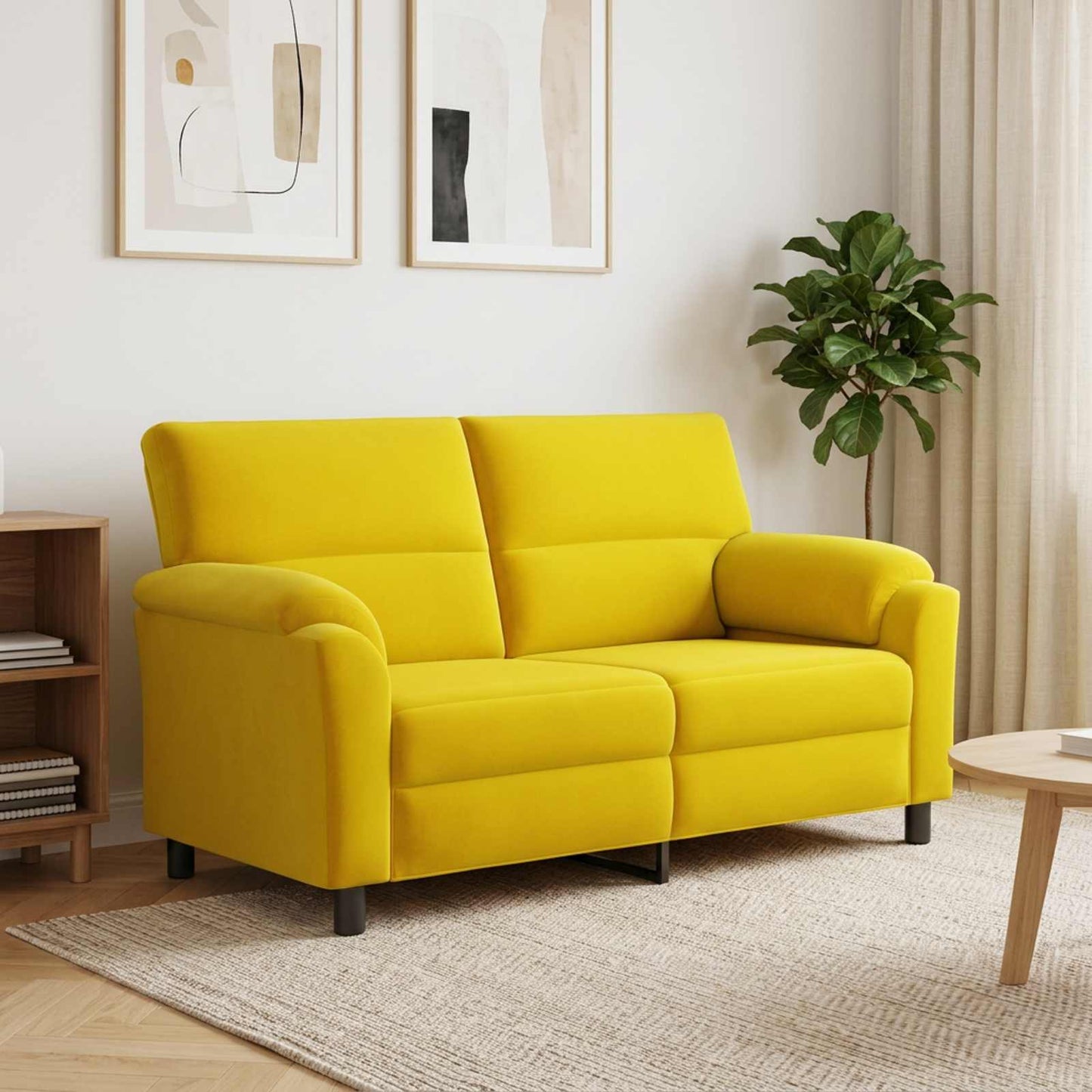 vidaXL Καναπές Κίτρινο 174 x 85 x 93 εκ Βελούδο