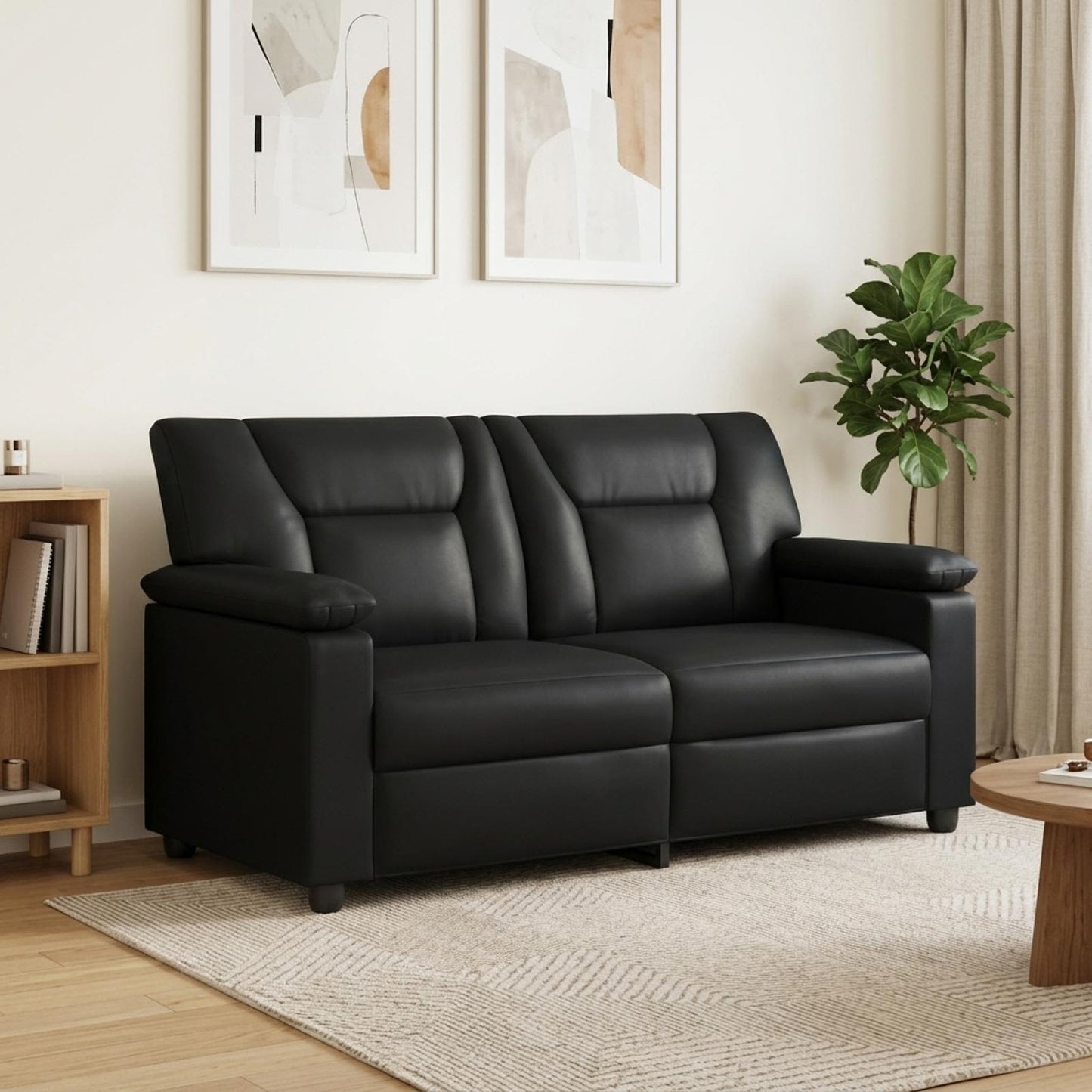 vidaXL Καναπές Μαύρο 171 x 85 x 93 εκ. Τεχνητό Δέρμα