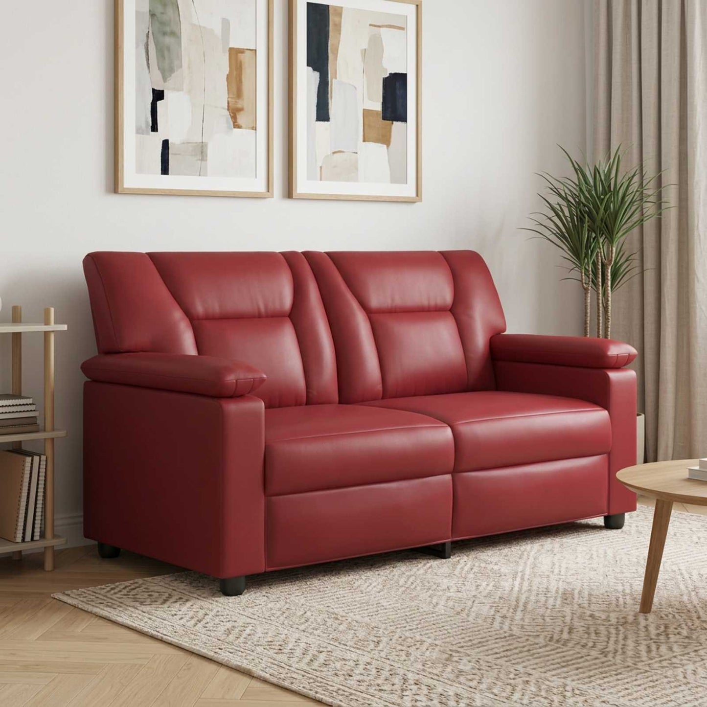 vidaXL Καναπές Κόκκινο 171 x 85 x 93 εκ. Τεχνητό Δέρμα
