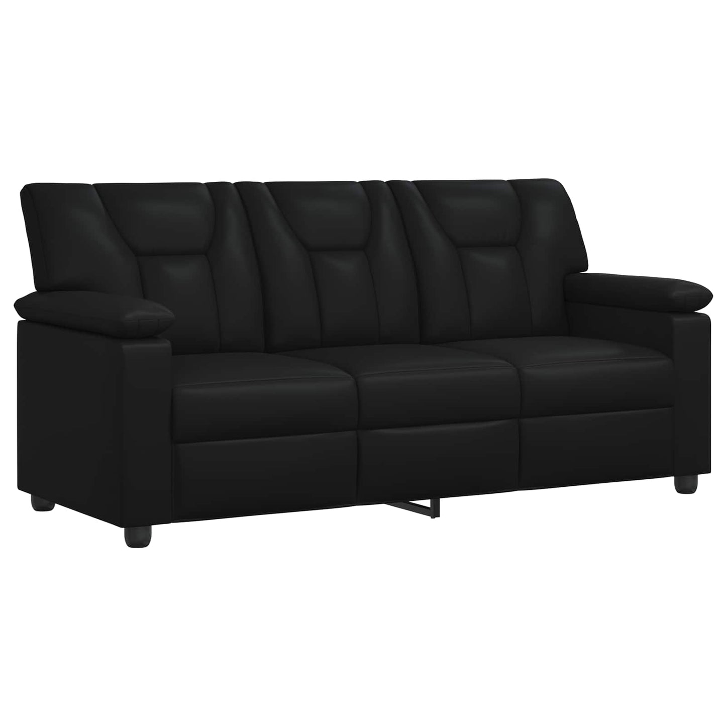vidaXL Καναπές Μαύρο 191 x 85 x 93 εκ. Τεχνητό Δέρμα