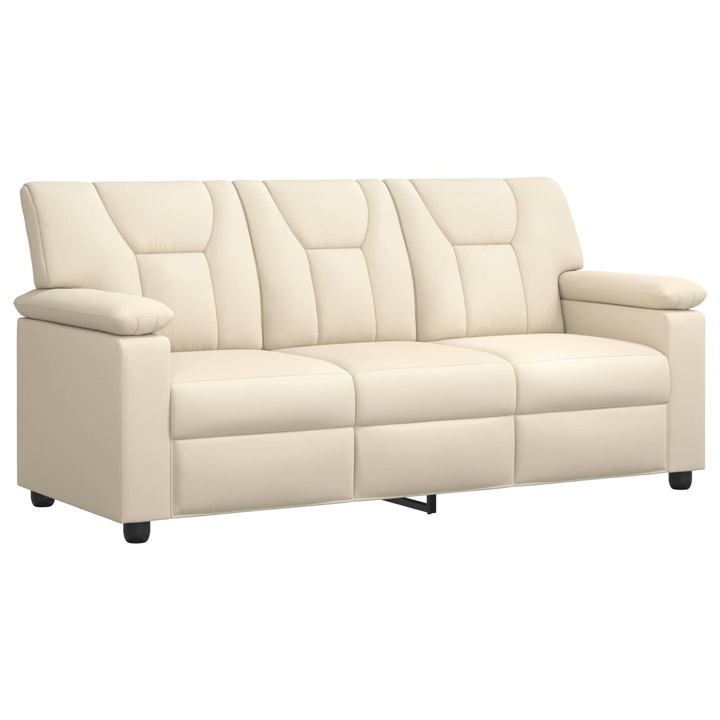 vidaXL Καναπές Κρεμ 191 x 85 x 93 εκ. Τεχνητό Δέρμα