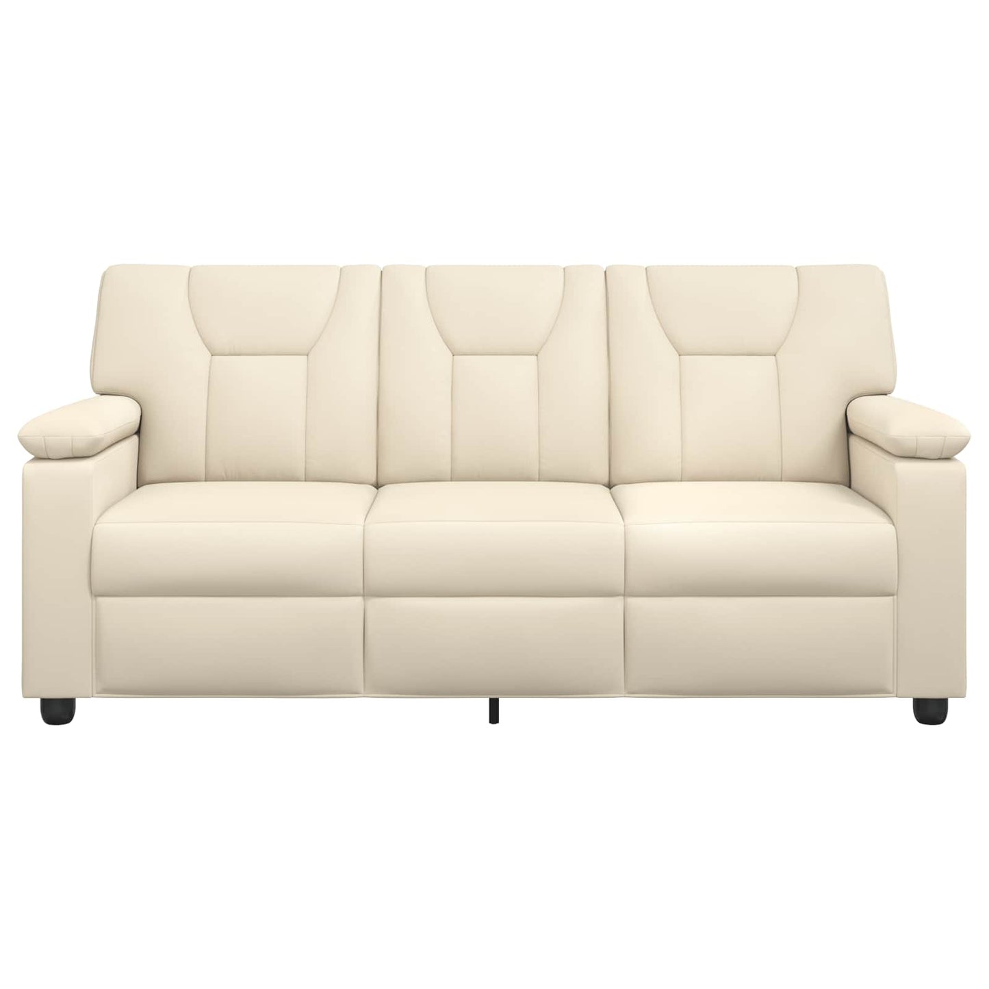 vidaXL Καναπές Κρεμ 191 x 85 x 93 εκ. Τεχνητό Δέρμα