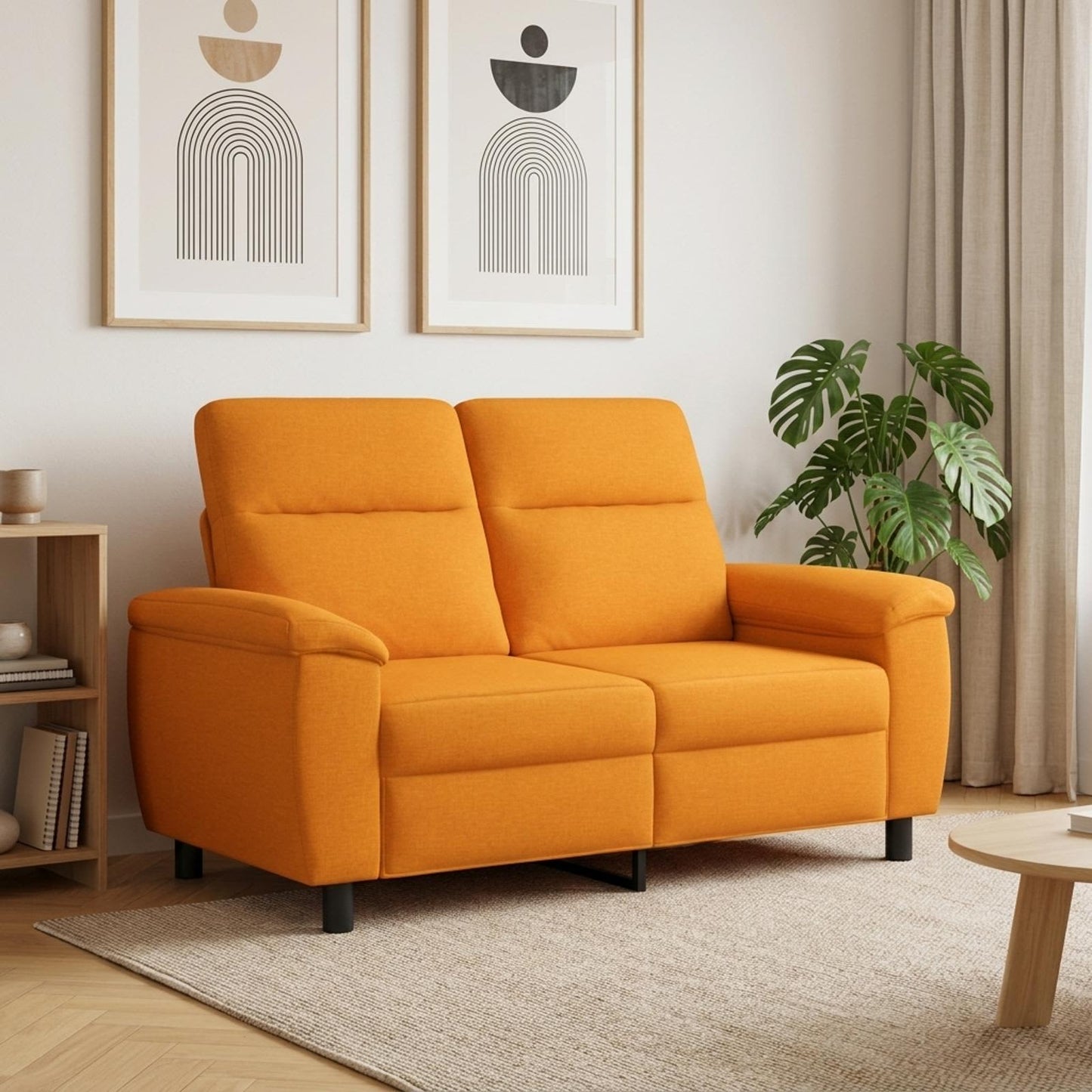 vidaXL Καναπές Σκούρο κίτρινο 158 x 90 x 95 εκ Ύφασμα