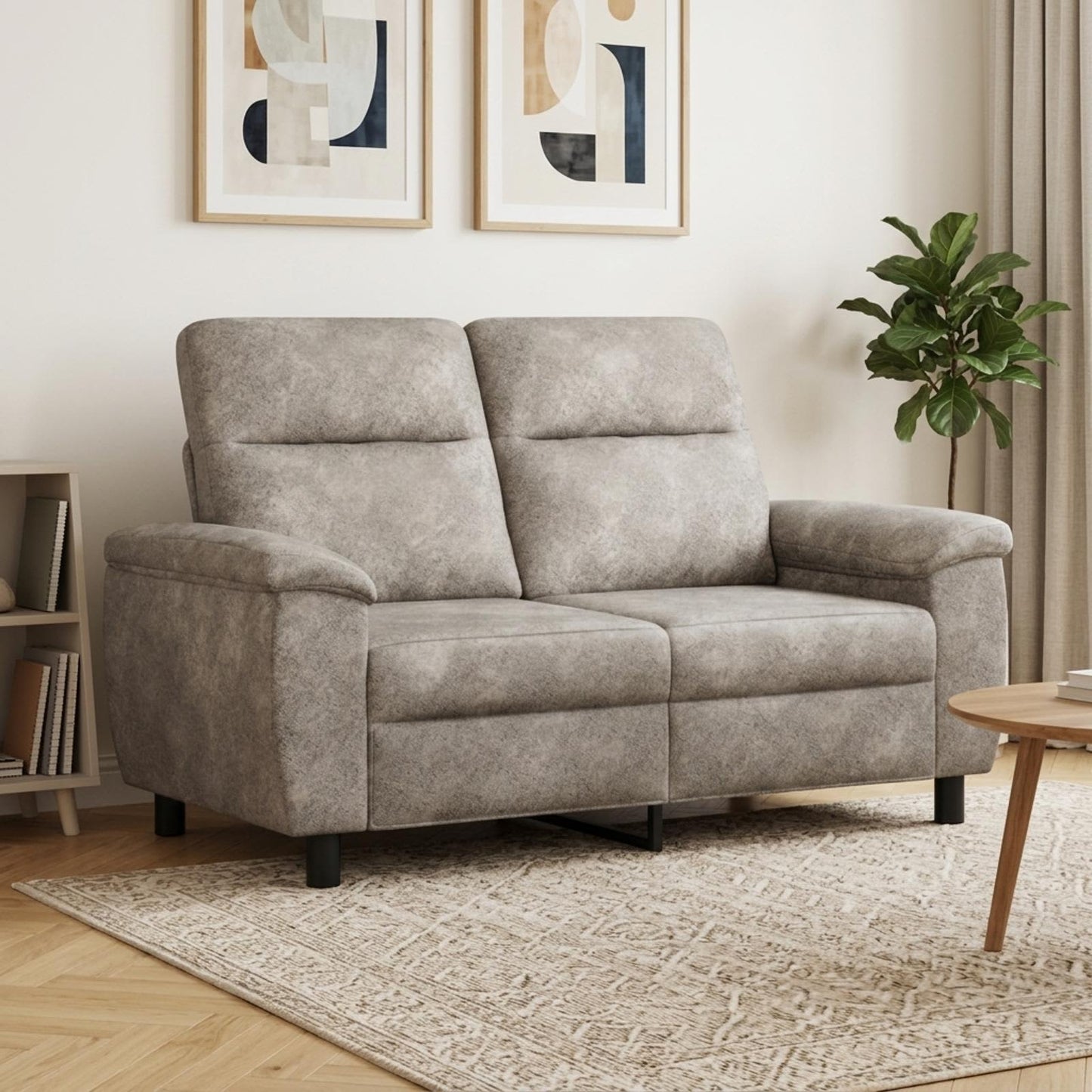 vidaXL Καναπές Ανοιχτό γκρι 158 x 90 x 95 εκ Φιλικό Δερμάτινο Σουέντ