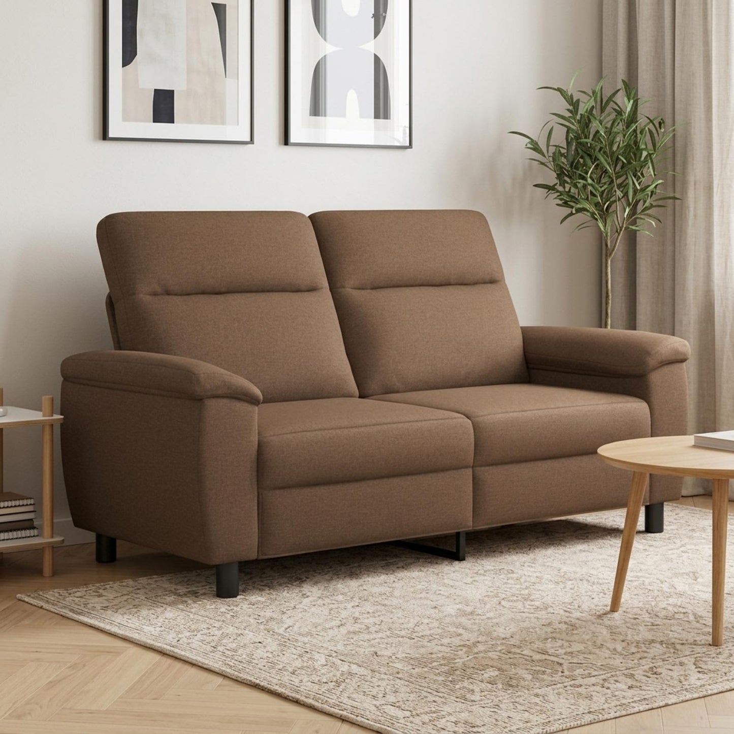 vidaXL Καναπές Καφέ 178 x 90 x 95 εκ Ύφασμα