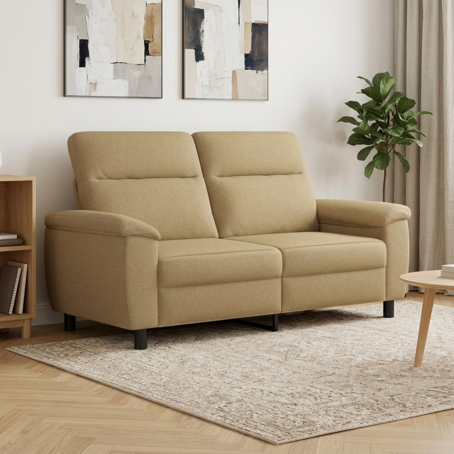 vidaXL Καναπές Ανοιχτό καφέ 178 x 90 x 95 εκ Ύφασμα