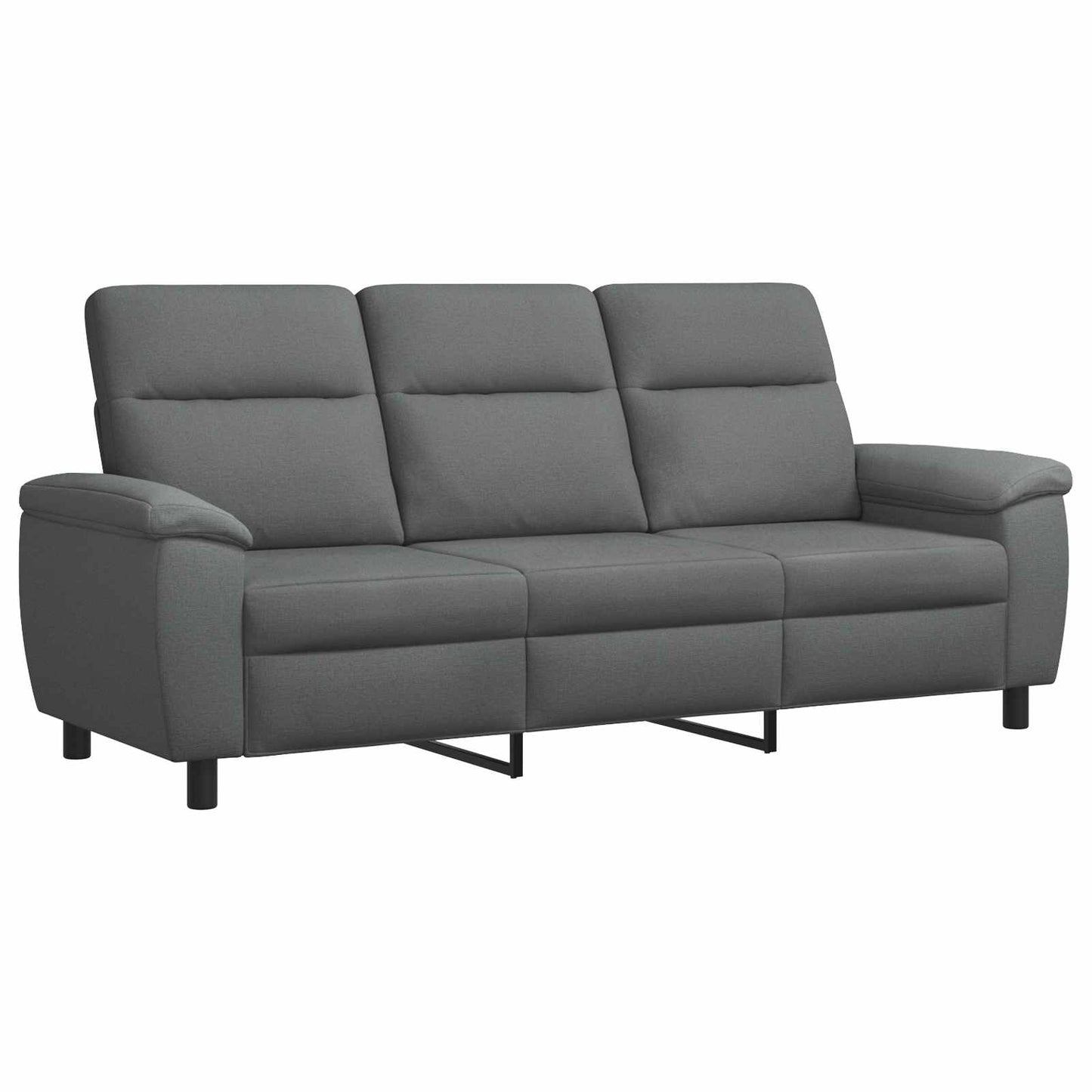 vidaXL Καναπές Σκούρο Γκρι 214 x 90 x 95 εκ. Ύφασμα