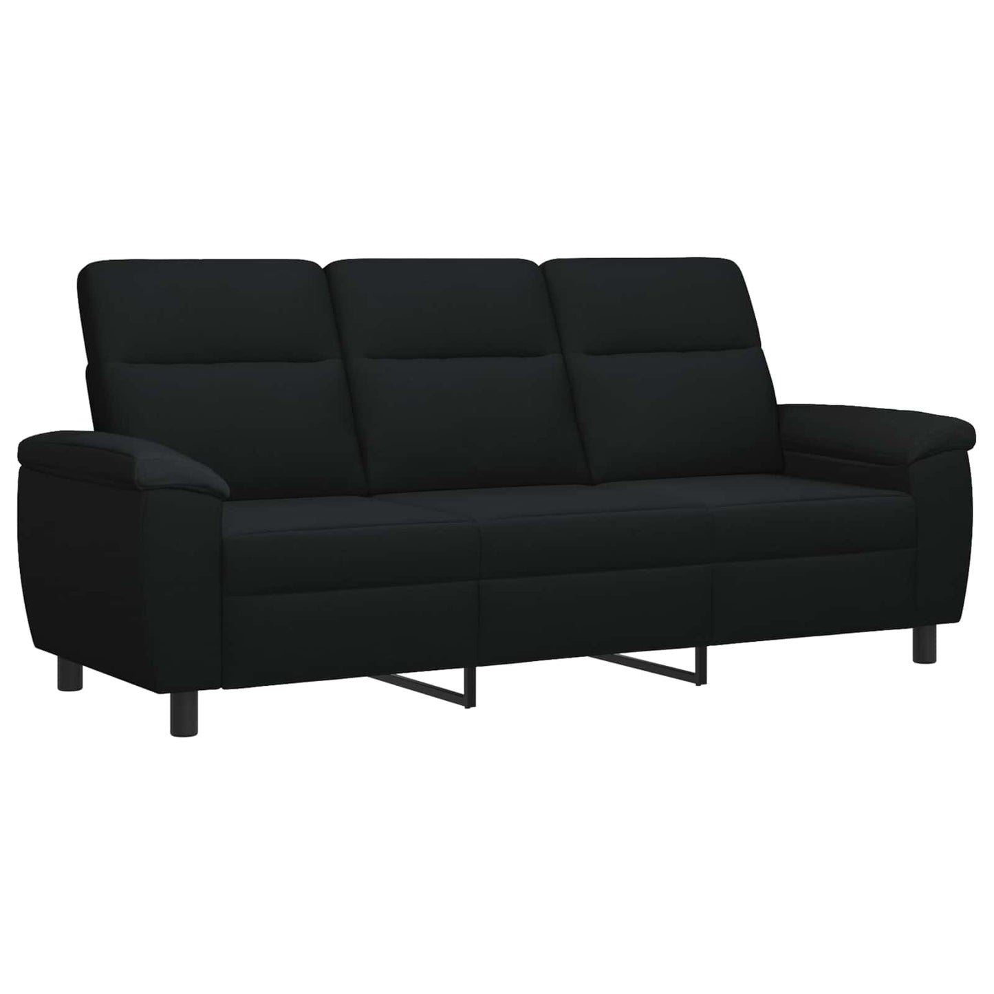 vidaXL Καναπές Μαύρο 214 x 90 x 95 εκ. Ύφασμα