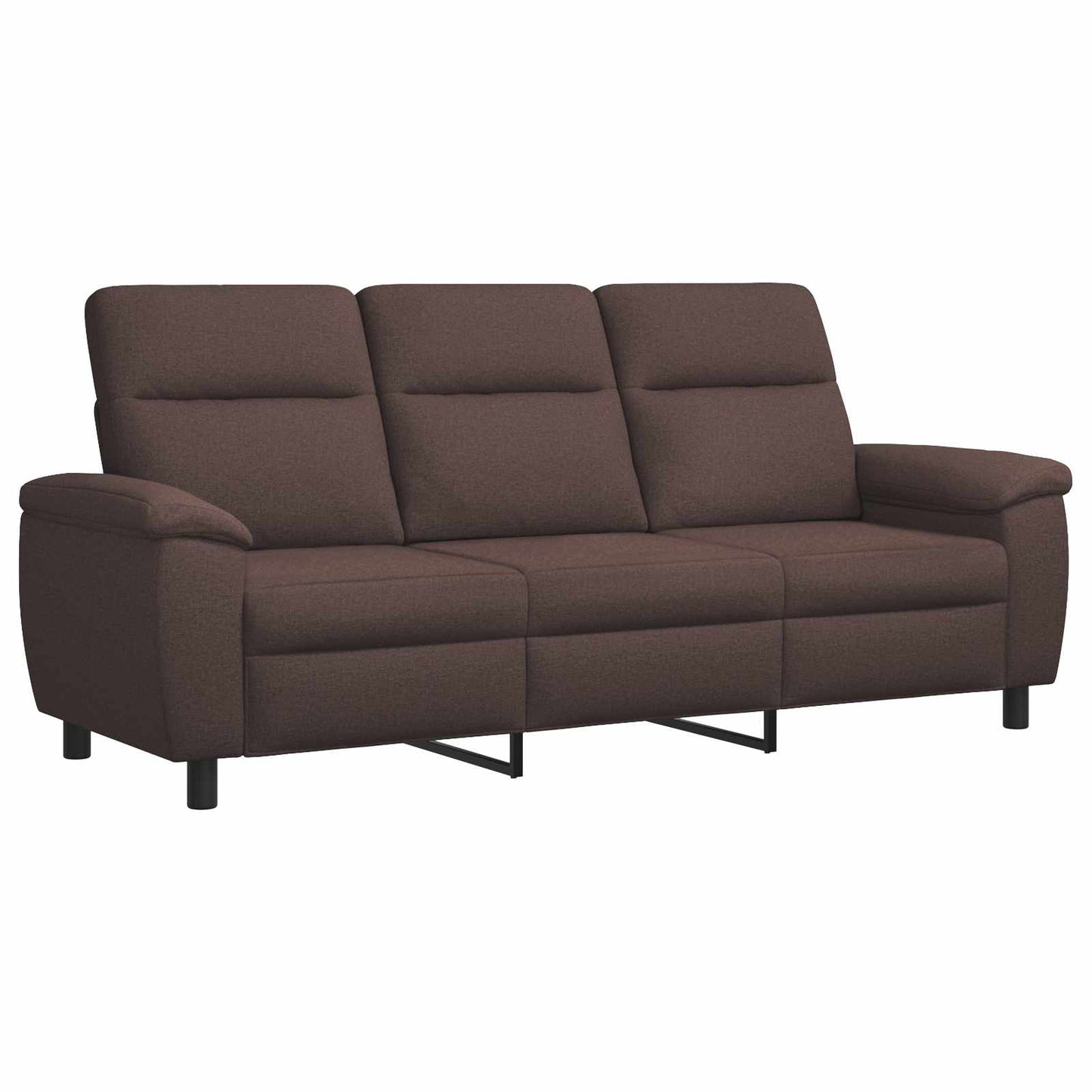vidaXL Καναπές Σκούρο Καφέ 214 x 90 x 95 εκ. Ύφασμα