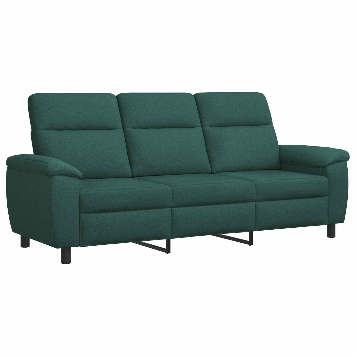vidaXL Καναπές Σκούρο Πράσινο 214 x 90 x 95 εκ. Ύφασμα