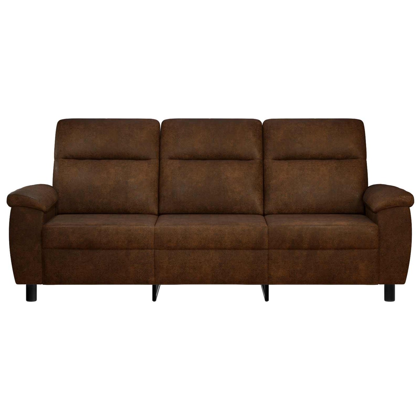 vidaXL Καναπές Καφέ 214 x 90 x 95 εκ. Φιλικό Δερμάτινο Σουέντ