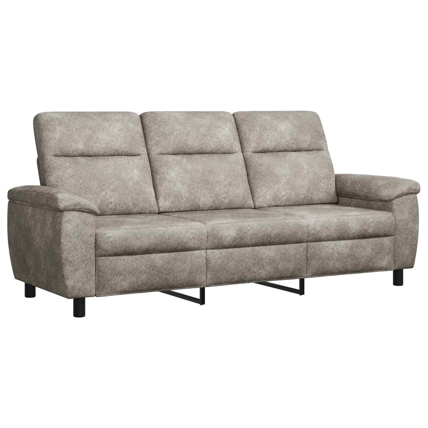vidaXL Καναπές Ανοιχτό γκρι 214 x 90 x 95 εκ. Φιλικό Δερμάτινο Σουέντ