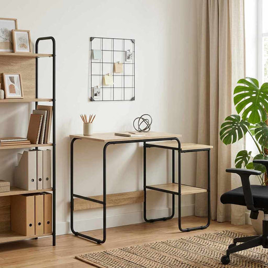 vidaXL Γραφείο με αποθηκευτικό χώρο Sonoma Δρυς 100 x 50 x 75 cm