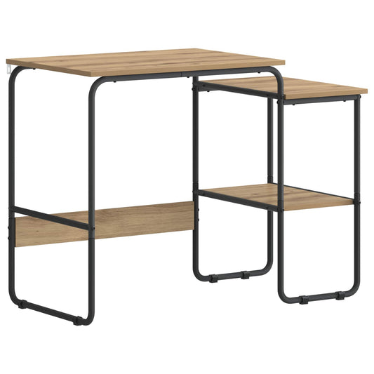 vidaXL Γραφείο με αποθηκευτικό χώρο Artisan Δρυς 100 x 50 x 75 cm