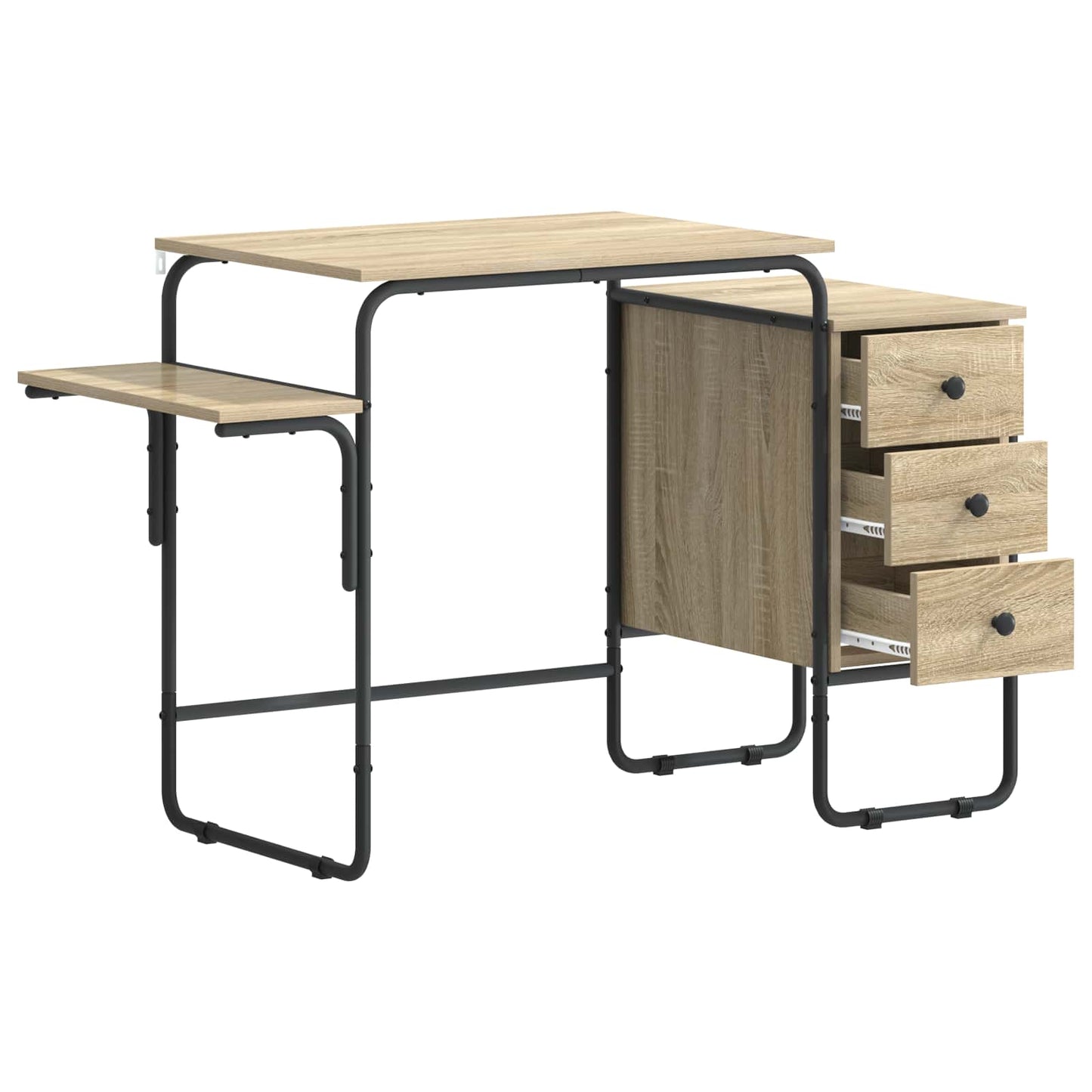 vidaXL Γραφείο με αποθηκευτικό χώρο Sonoma Δρυς 120 x 50 x 75 cm