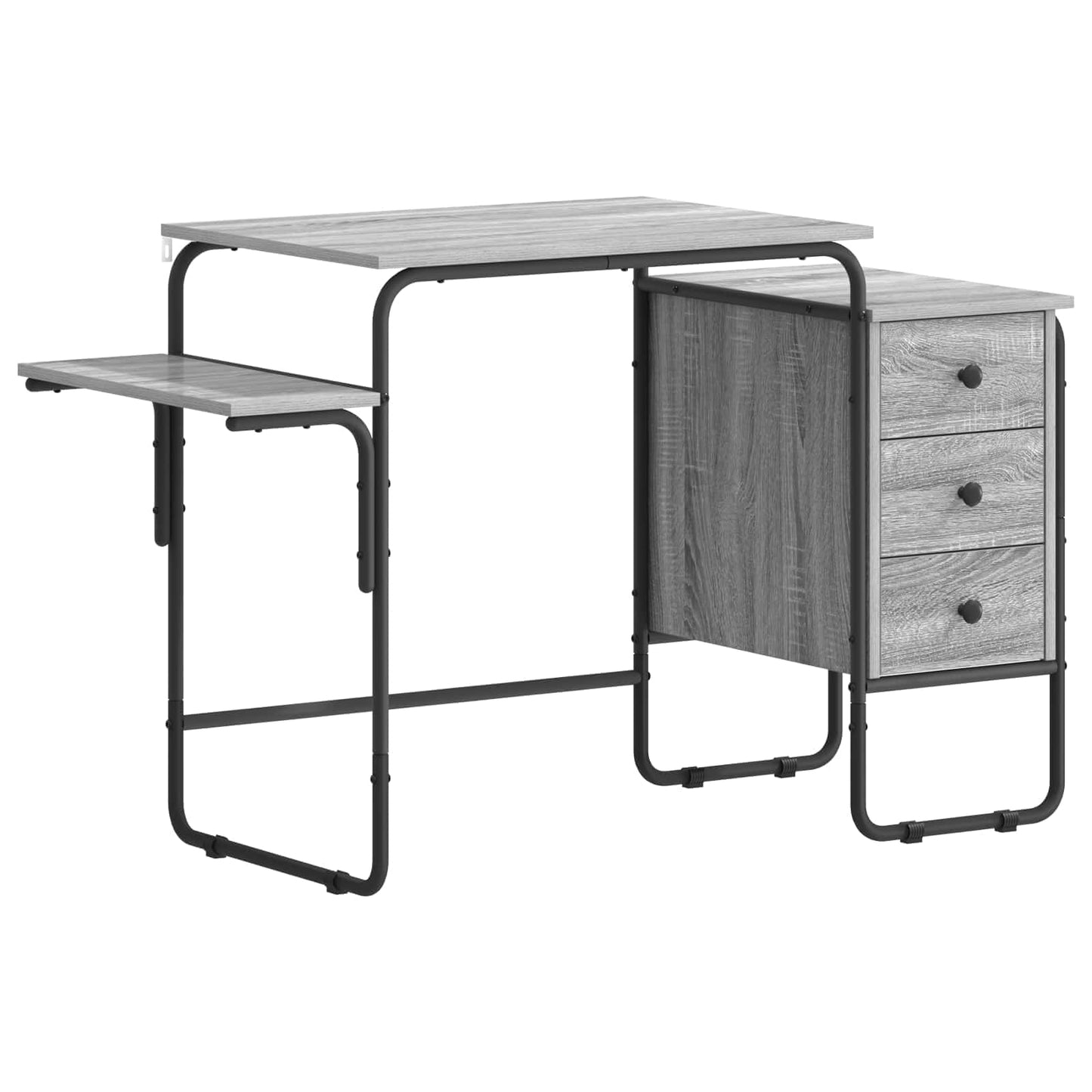 vidaXL Γραφείο με αποθηκευτικό χώρο Γκρι Sonoma 120 x 50 x 75 cm