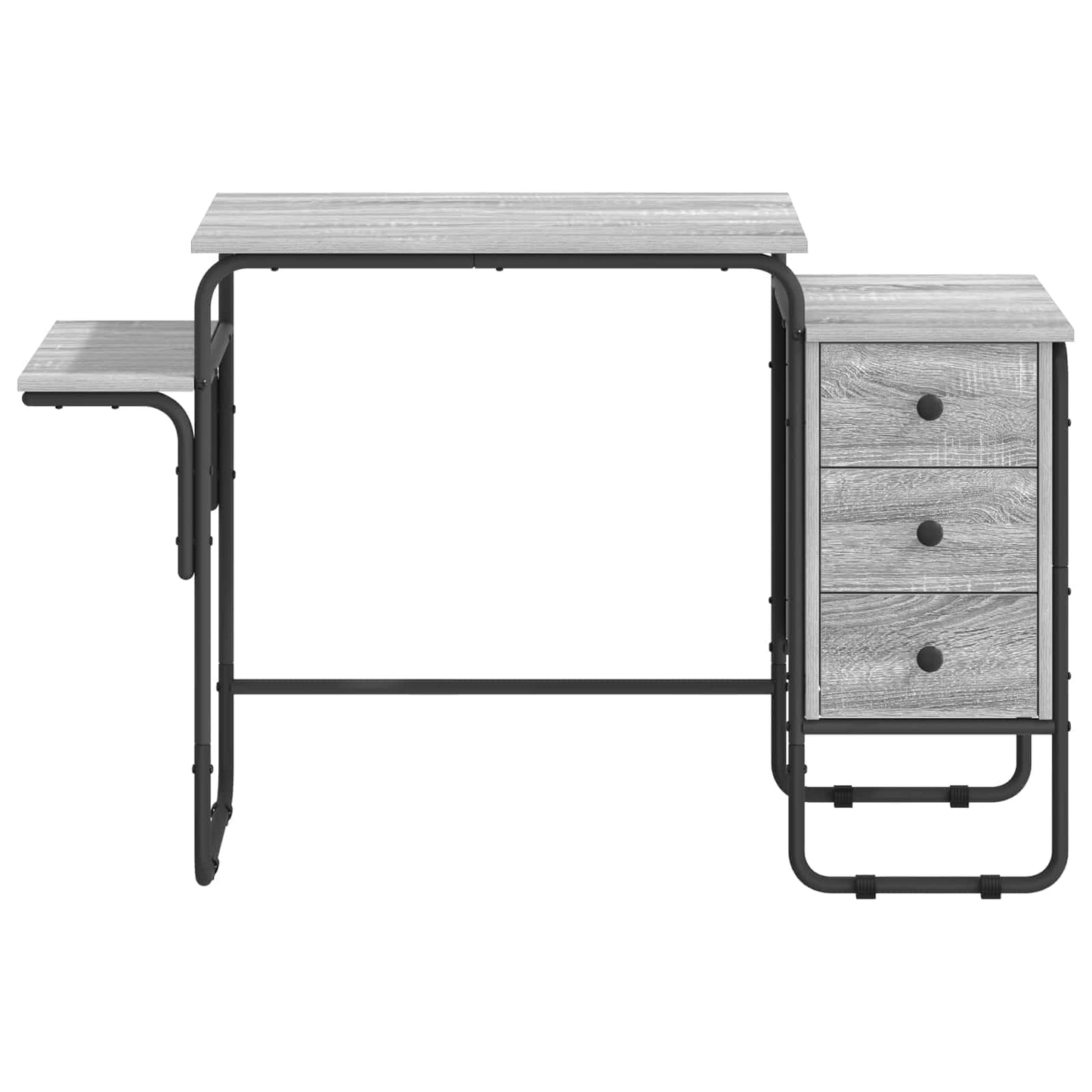 vidaXL Γραφείο με αποθηκευτικό χώρο Γκρι Sonoma 120 x 50 x 75 cm