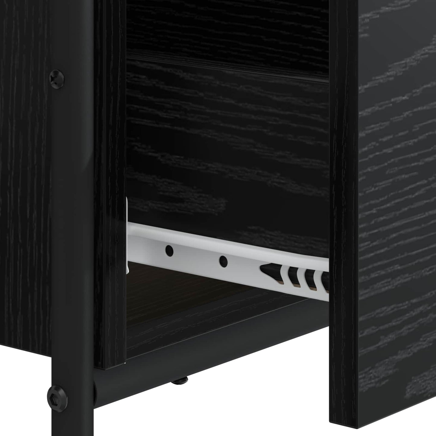 vidaXL Γραφείο με αποθηκευτικό χώρο Μαύρη Δρυς 100 x 50 x 75 cm