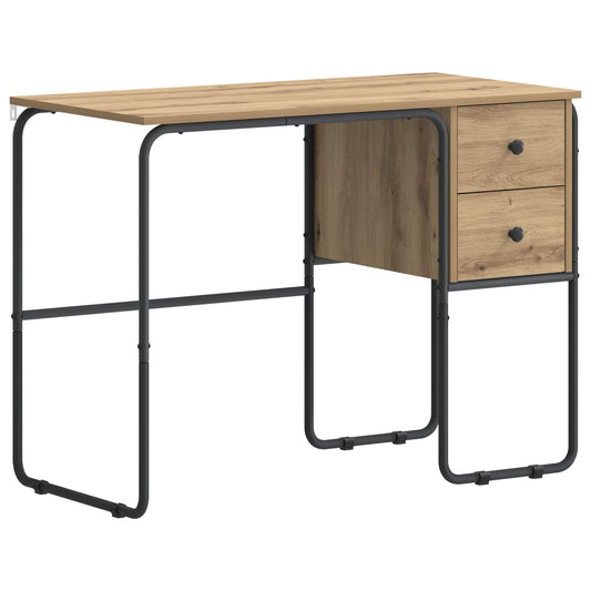 vidaXL Γραφείο με αποθηκευτικό χώρο Artisan Δρυς 100 x 50 x 75 cm
