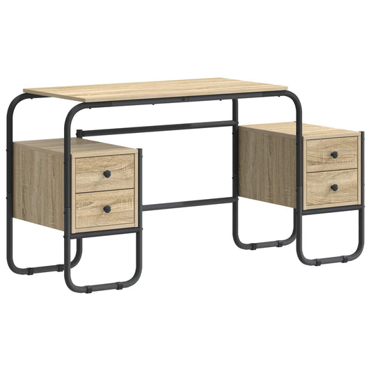 vidaXL Γραφείο με αποθηκευτικό χώρο Sonoma Δρυς 145 x 50 x 75 cm