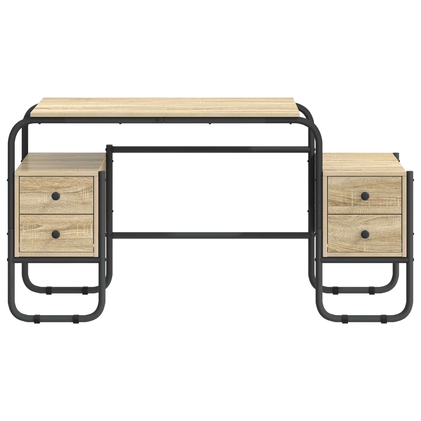 vidaXL Γραφείο με αποθηκευτικό χώρο Sonoma Δρυς 145 x 50 x 75 cm