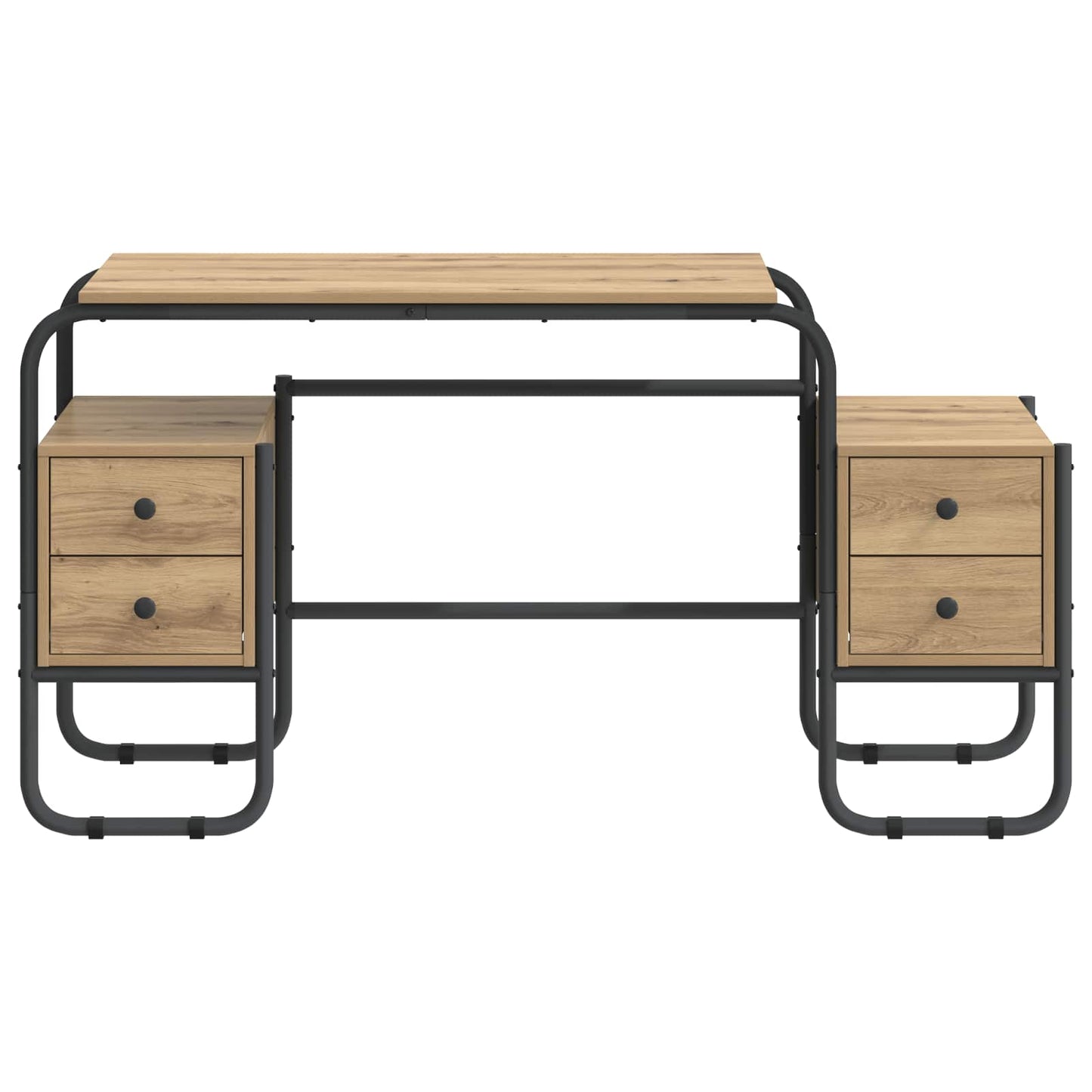 vidaXL Γραφείο με αποθηκευτικό χώρο Artisan Δρυς 145 x 50 x 75 cm