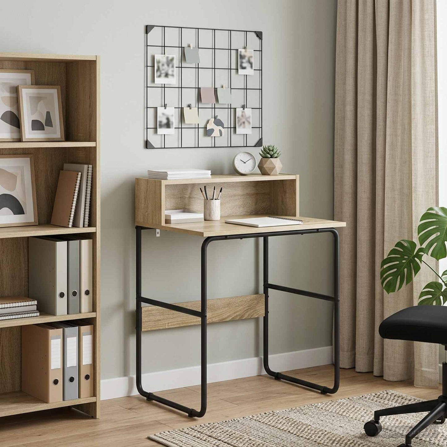 vidaXL Γραφείο με αποθηκευτικό χώρο Sonoma Δρυς 60 x 50 x 91 cm