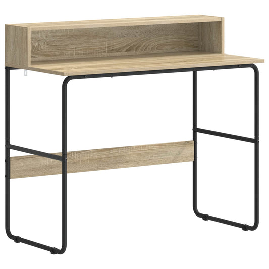 vidaXL Γραφείο με αποθηκευτικό χώρο Sonoma Δρυς 100 x 50 x 91 cm
