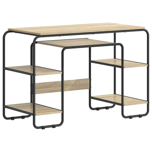 vidaXL Γραφείο με αποθηκευτικό χώρο Sonoma Δρυς 113,5 x 52 x 75,5 cm