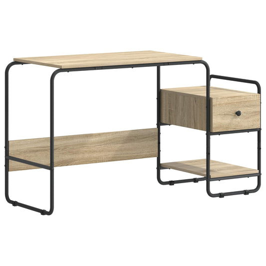 vidaXL Γραφείο με αποθηκευτικό χώρο Sonoma Δρυς 131.5 x 50 x 75.5 εκ.