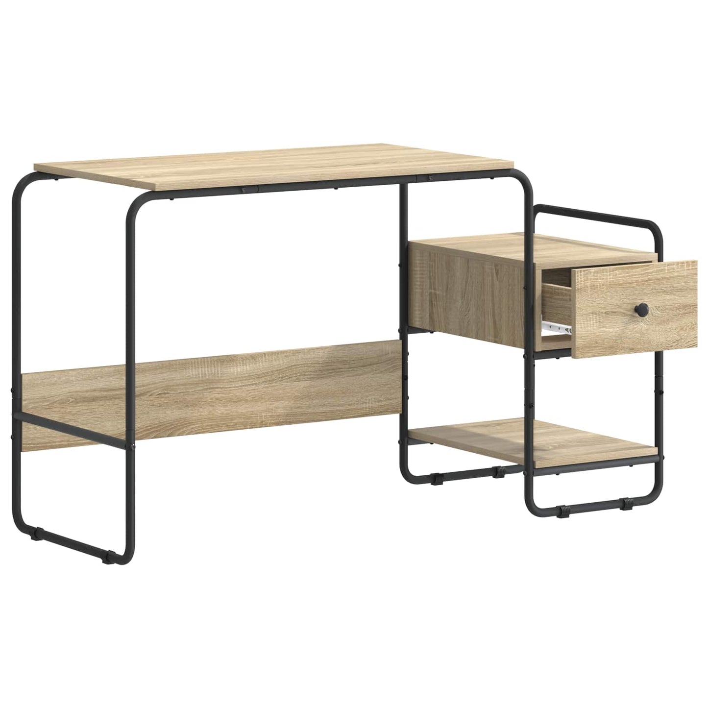 vidaXL Γραφείο με αποθηκευτικό χώρο Sonoma Δρυς 131.5 x 50 x 75.5 εκ.