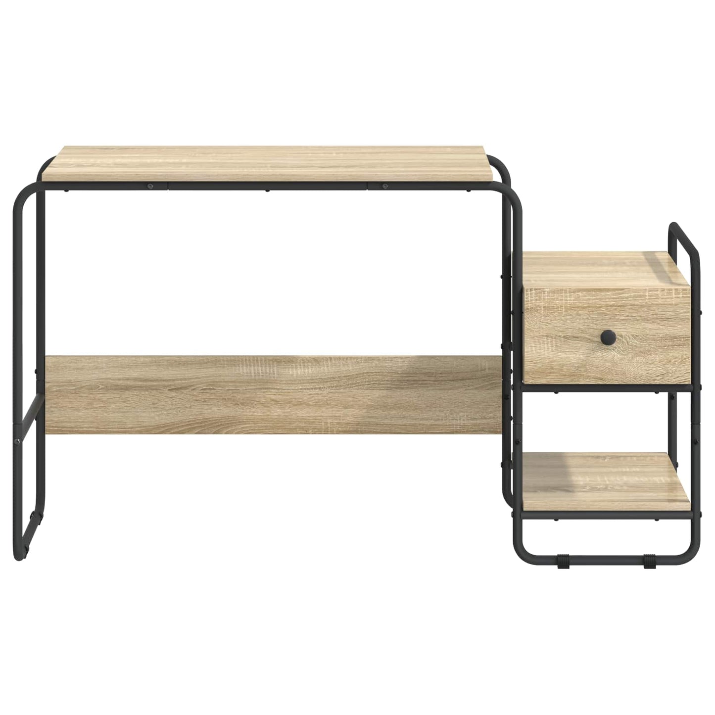 vidaXL Γραφείο με αποθηκευτικό χώρο Sonoma Δρυς 131.5 x 50 x 75.5 εκ.