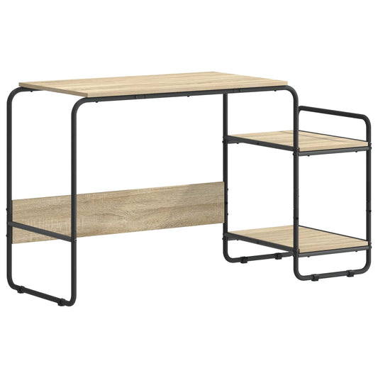 vidaXL Γραφείο με αποθηκευτικό χώρο Sonoma Δρυς 131.5 x 50 x 75.5 cm