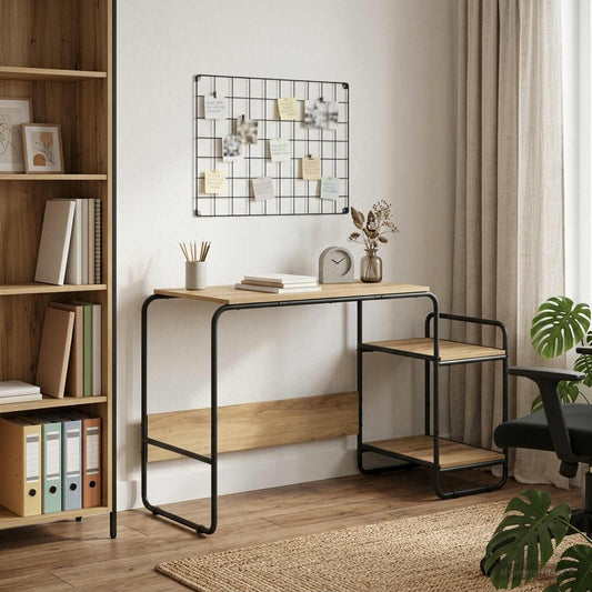 vidaXL Γραφείο με αποθηκευτικό χώρο Artisan Δρυς 131.5 x 50 x 75.5 cm