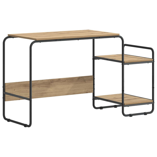 vidaXL Γραφείο με αποθηκευτικό χώρο Artisan Δρυς 131.5 x 50 x 75.5 cm