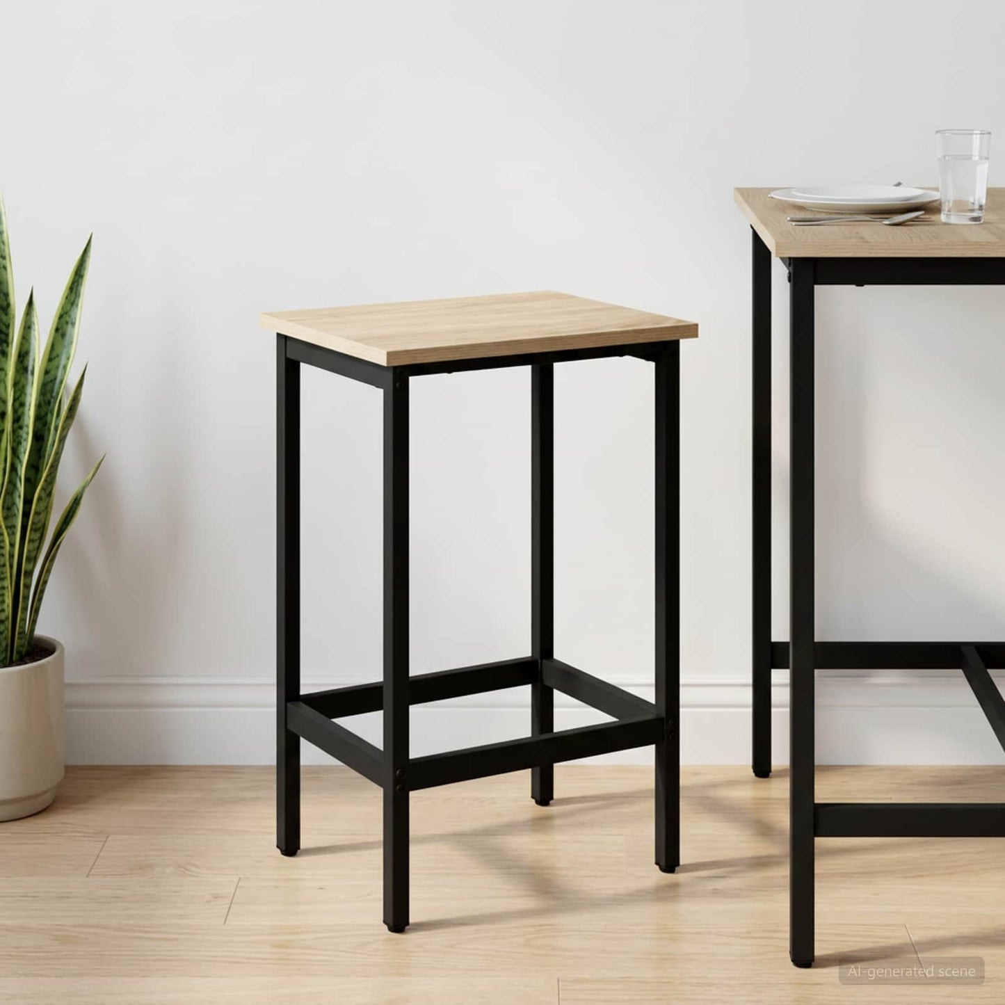 vidaXL Μπαρ σκαμπό Sonoma Δρυς 40 x 32 x 64 εκ Επεξεργασμένο Ξύλο