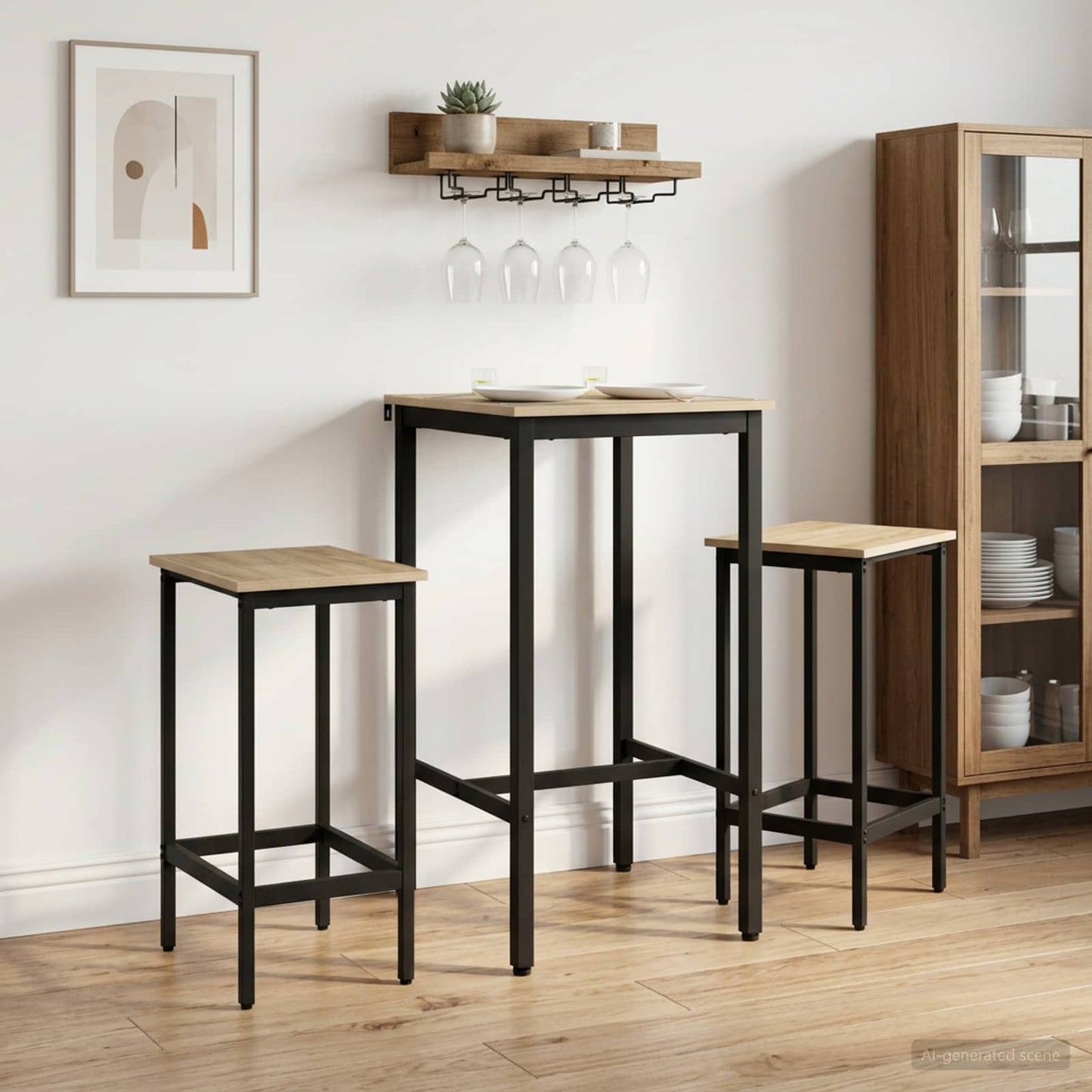vidaXL Μπαρ σκαμπό 2 τμχ. Sonoma Δρυς 40 x 32 x 64 εκ