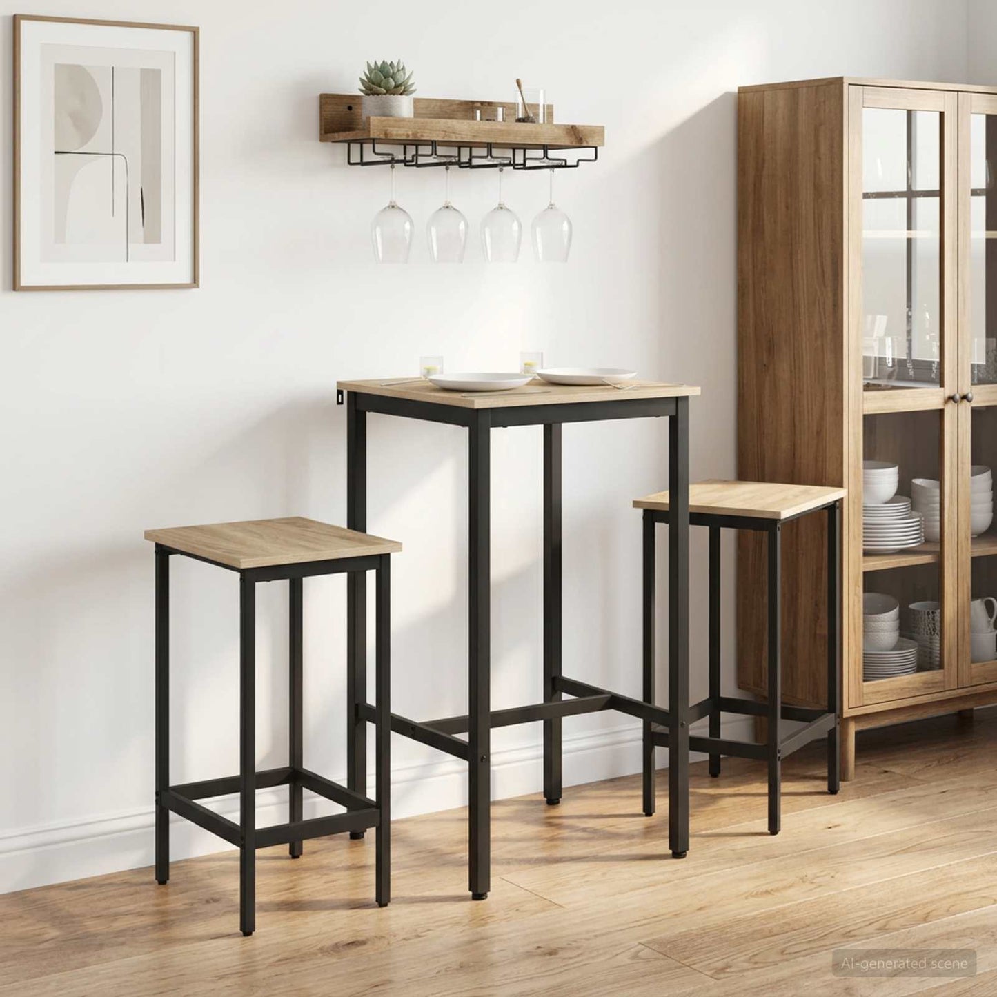 vidaXL Μπαρ σκαμπό 2 τμχ. Sonoma Δρυς 40 x 32 x 74 εκ