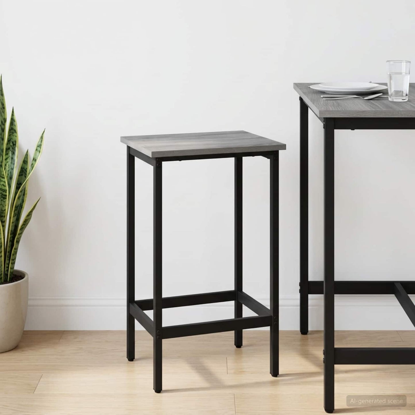 vidaXL Μπαρ σκαμπό Γκρι Sonoma 40 x 32 x 74 εκ Επεξεργασμένο Ξύλο