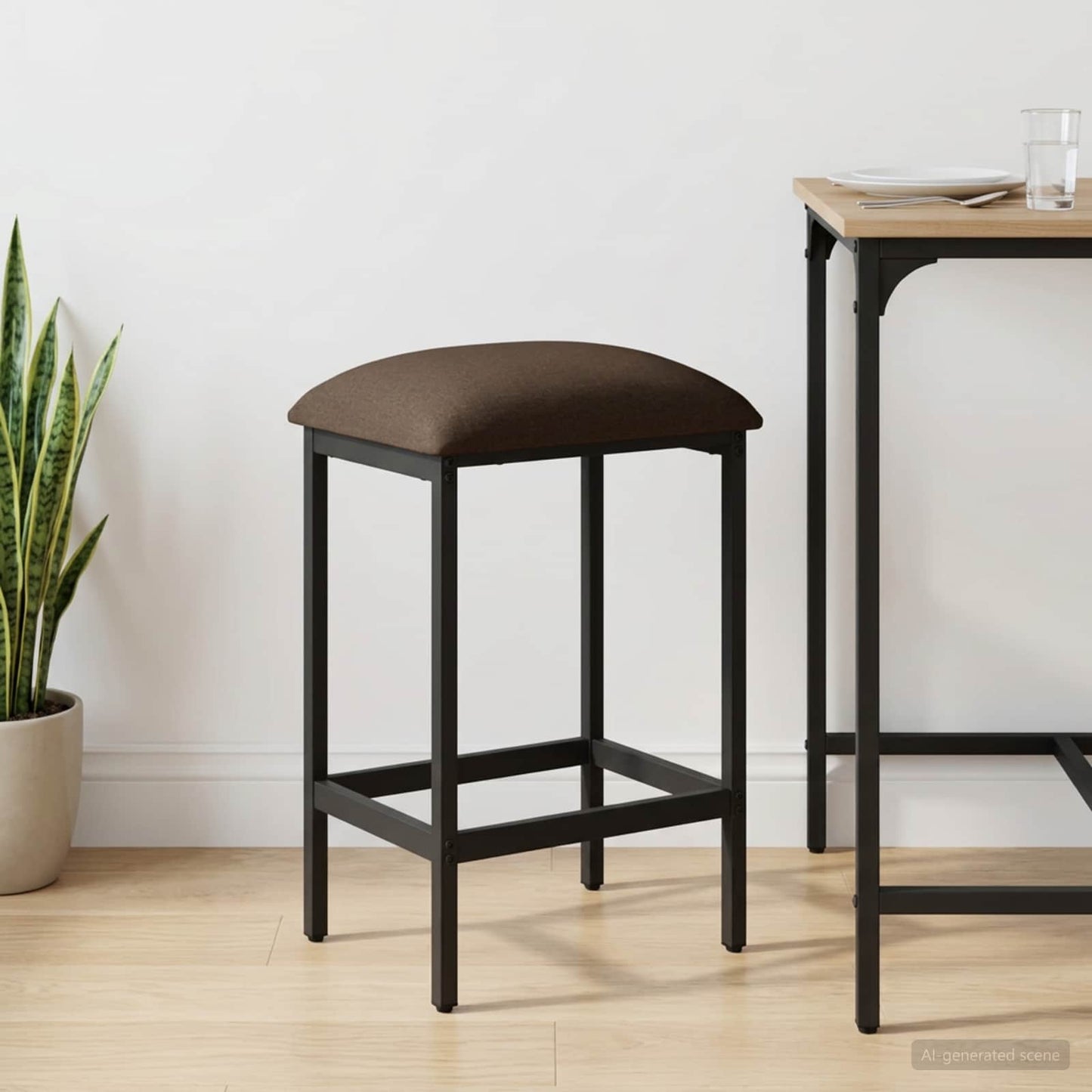 vidaXL Μπαρ σκαμπό Taupe 40 x 32 x 64 εκ Επεξεργασμένο Ξύλο