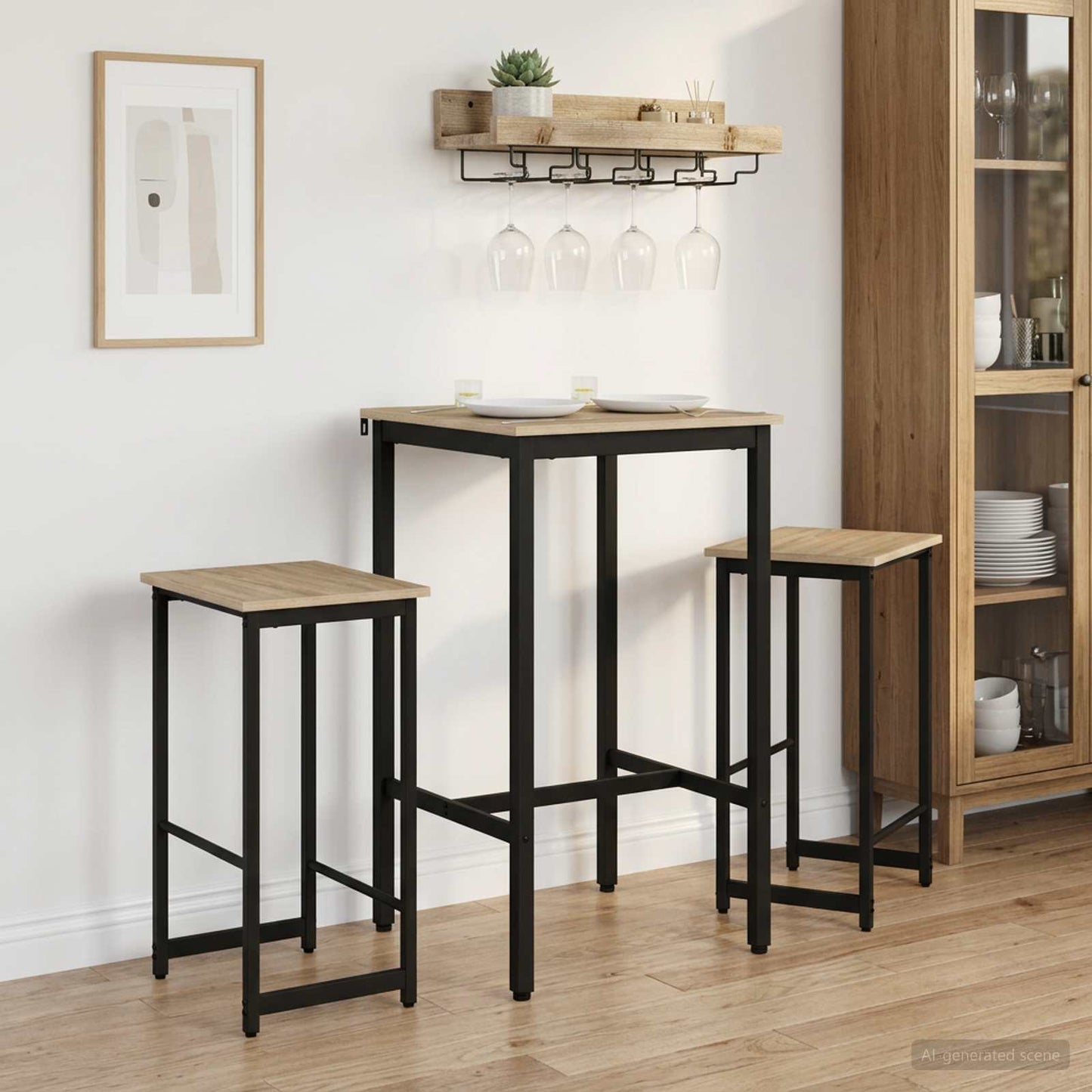 vidaXL Μπαρ σκαμπό 2 τμχ. Sonoma Δρυς 40 x 32 x 74 εκ