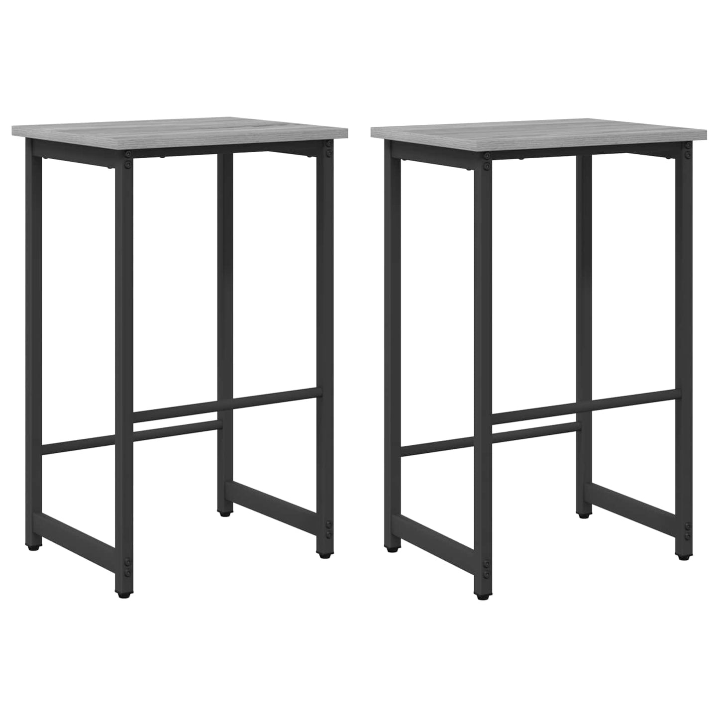 vidaXL Μπαρ σκαμπό 2 τμχ. Γκρι Sonoma 40 x 32 x 74 εκ