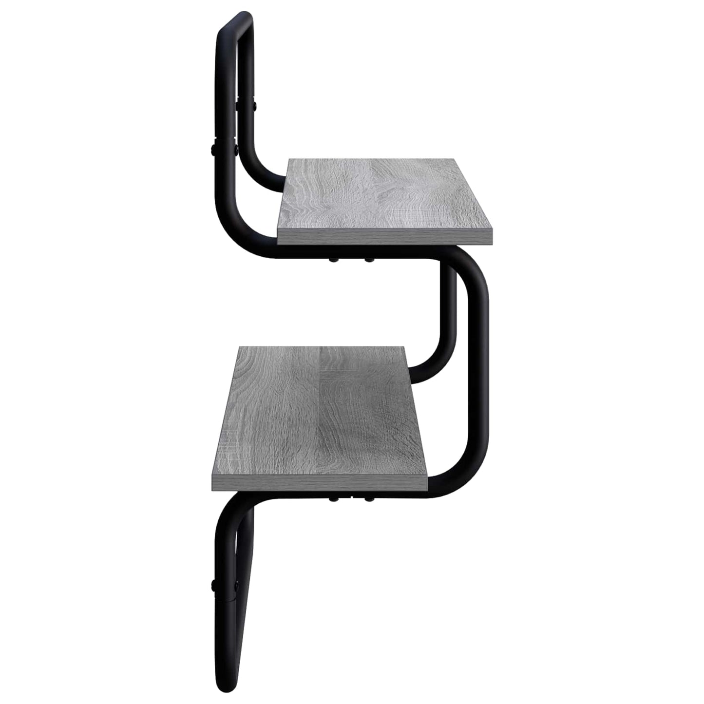 vidaXL Ράφι τοίχου 2 επιπέδων Γκρι Sonoma 80 x 24,5 x 61 εκ